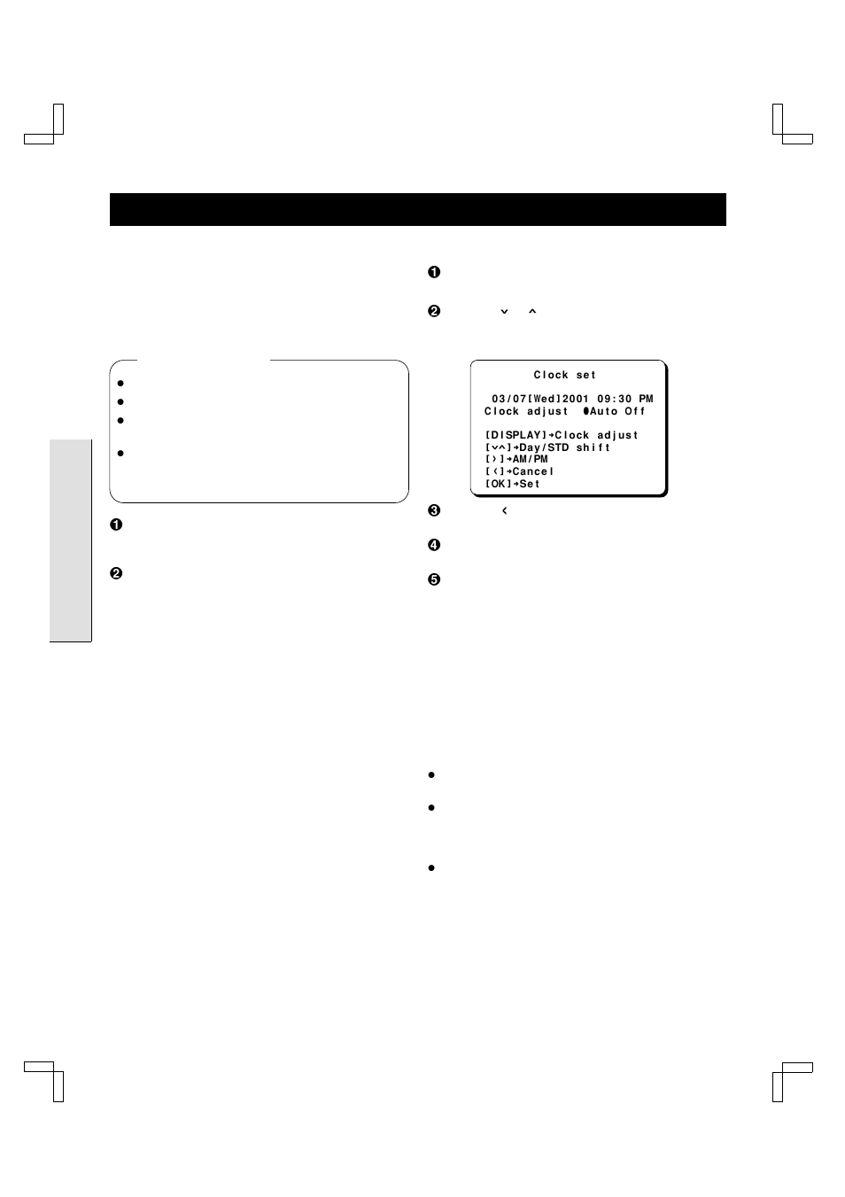 Setting the clock, Automatic clock adjustment, Before starting | Sanyo VHR-H690 User Manual | Page 20 / 44