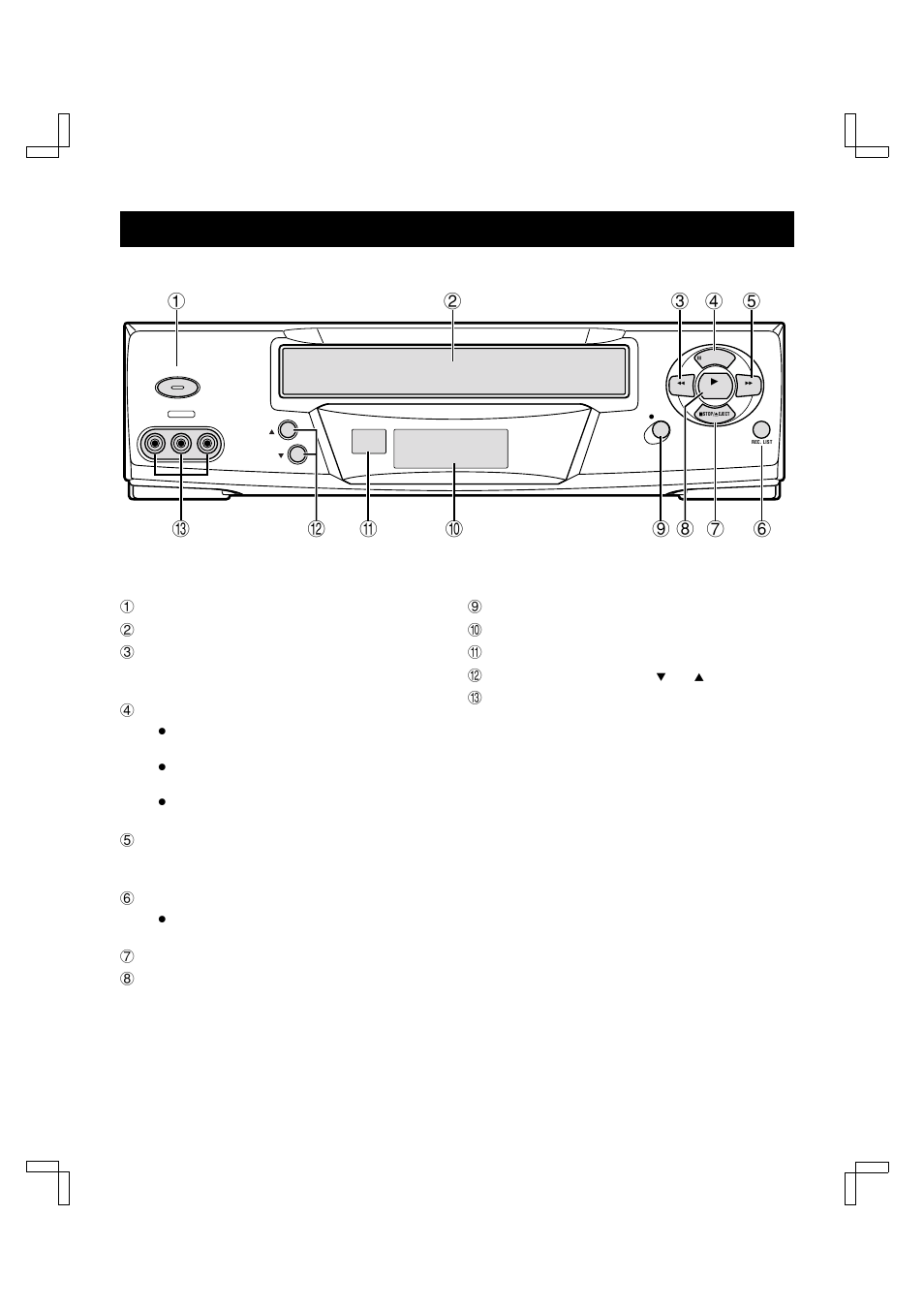 Locations of controls and indicators, Front panel | Sanyo VHR-H690 User Manual | Page 5 / 44