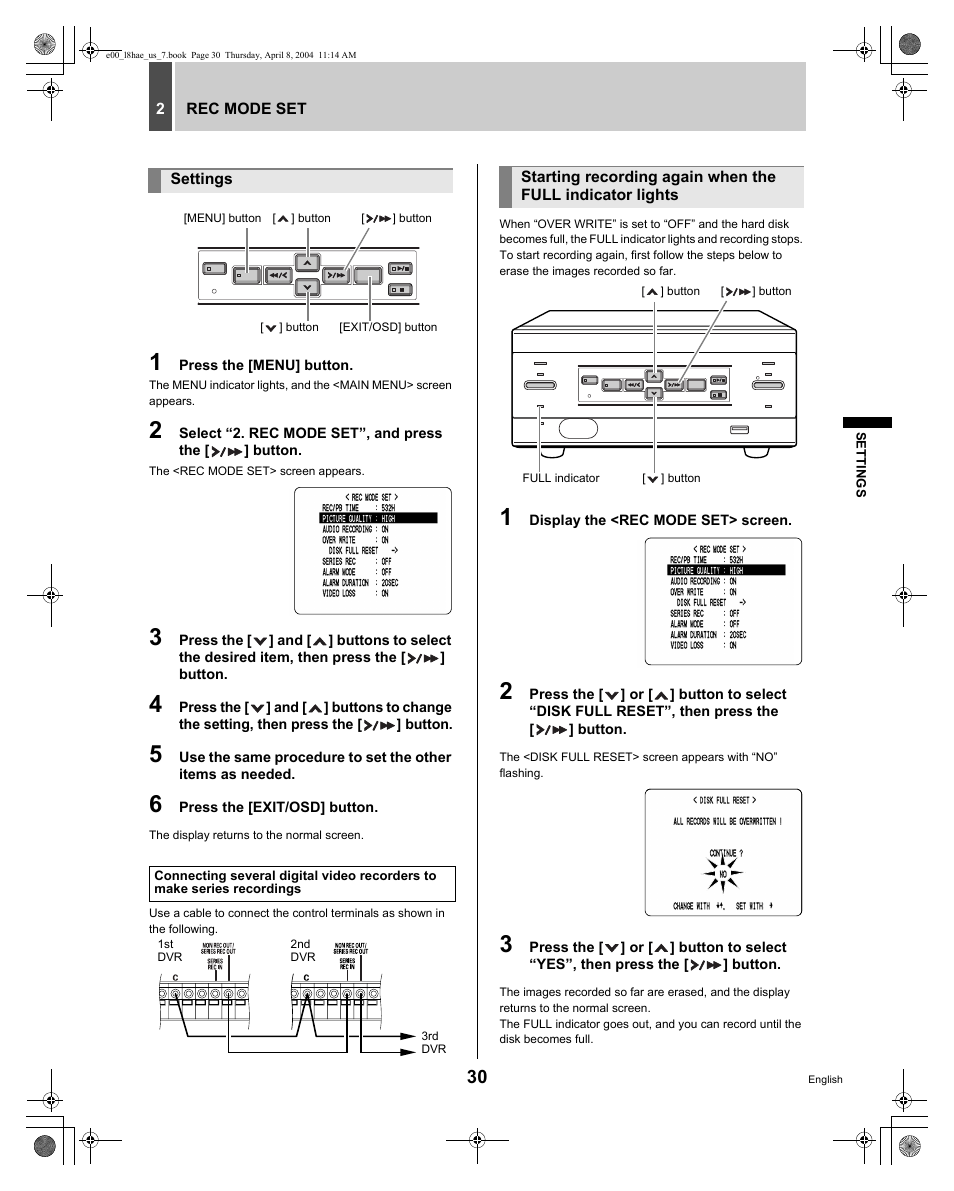 Sanyo DSR-M810 User Manual | Page 31 / 55