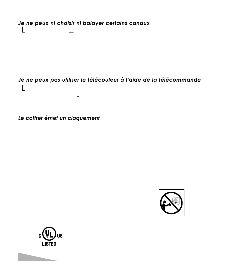 Entretien et nettoyage, Dépannage (suite) | Sanyo DS13320 User Manual | Page 32 / 52