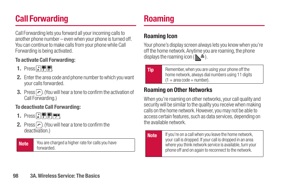 Call forwarding, Roaming | Sanyo SCP-2700 User Manual | Page 110 / 139