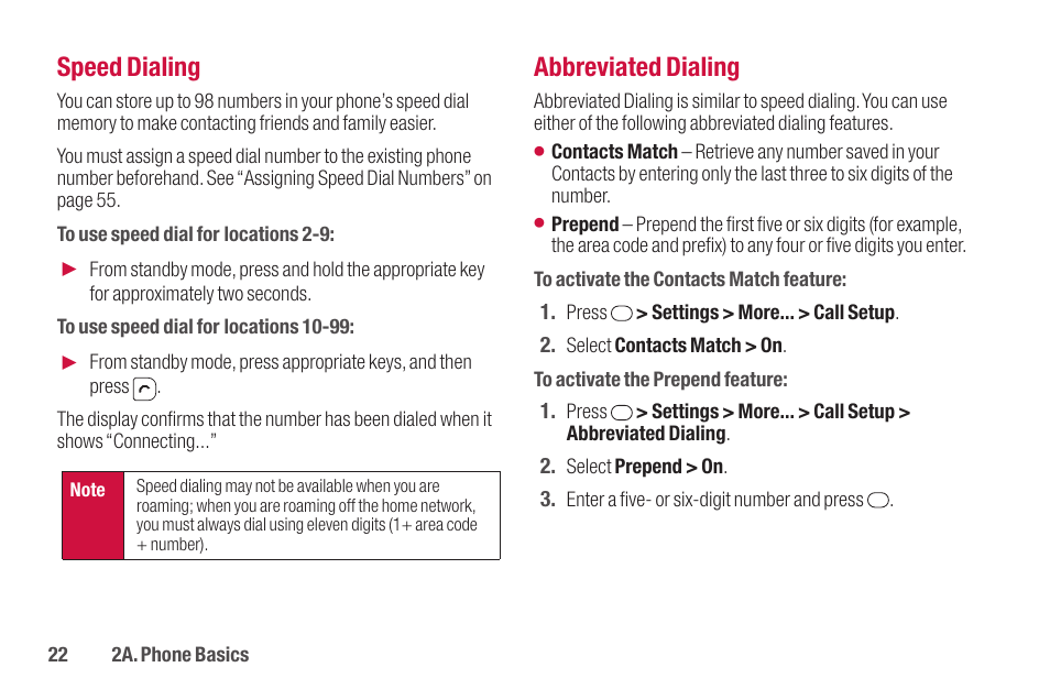 Speed dialing, Abbreviated dialing | Sanyo SCP-2700 User Manual | Page 34 / 139