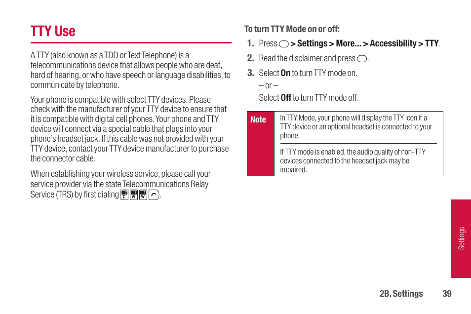 Tty use | Sanyo SCP-2700 User Manual | Page 51 / 139