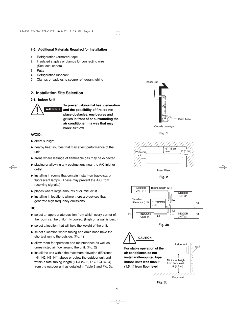 Installation site selection | Sanyo CM1972 User Manual | Page 66 / 99