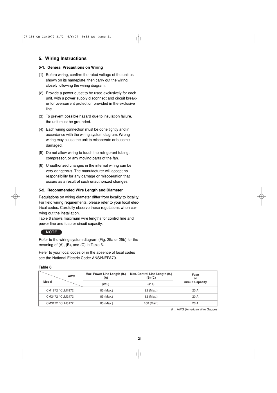 Wiring instructions | Sanyo CM1972 User Manual | Page 83 / 99