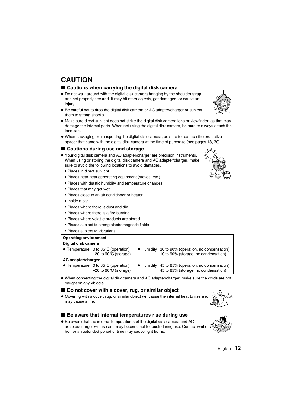 Caution | Sanyo IDC-1000ZU User Manual | Page 13 / 175