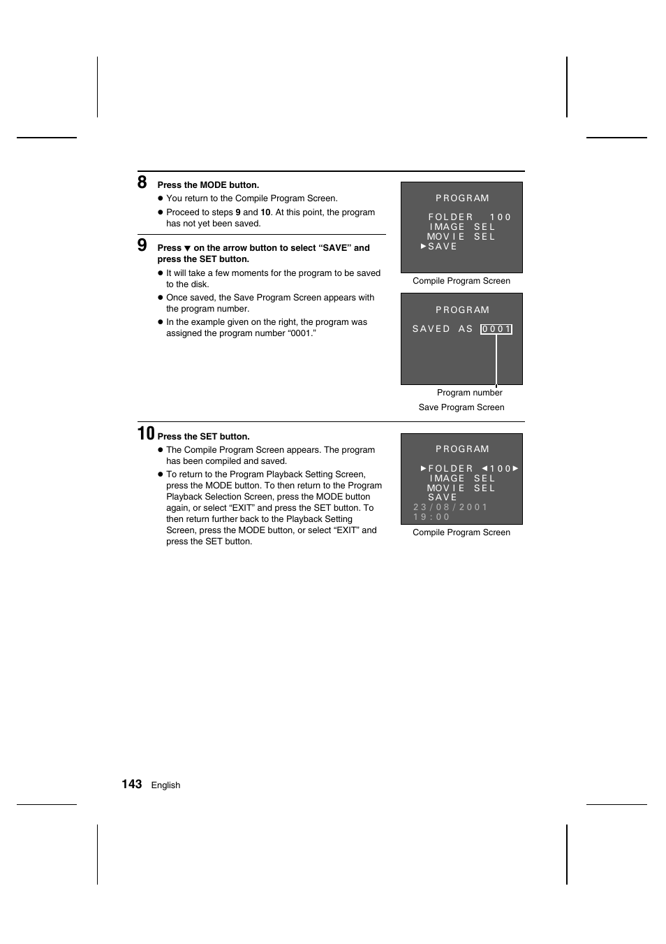 Sanyo IDC-1000ZU User Manual | Page 144 / 175