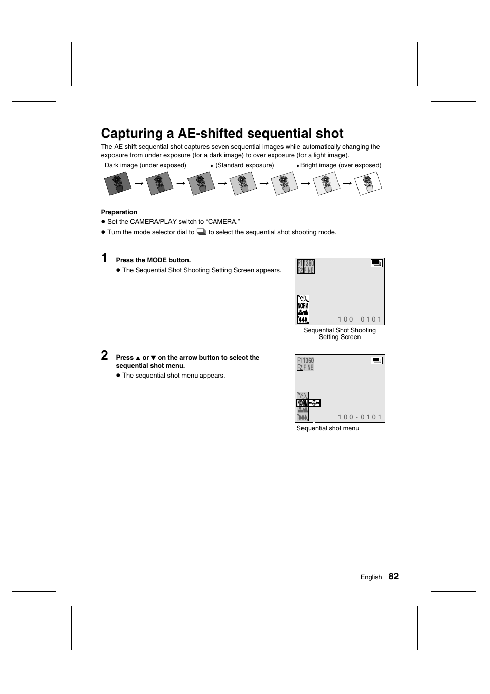 Capturing a ae-shifted sequential shot | Sanyo IDC-1000ZU User Manual | Page 83 / 175