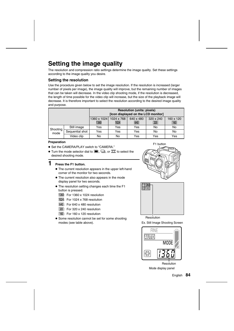 Setting the image quality | Sanyo IDC-1000ZU User Manual | Page 85 / 175