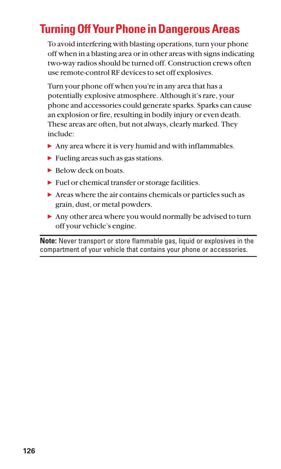 Turning off your phone in dangerous areas | Sanyo BELL SCP-2400 User Manual | Page 134 / 140