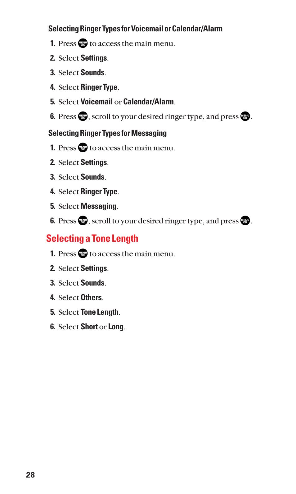 Selecting a tone length | Sanyo BELL SCP-2400 User Manual | Page 36 / 140