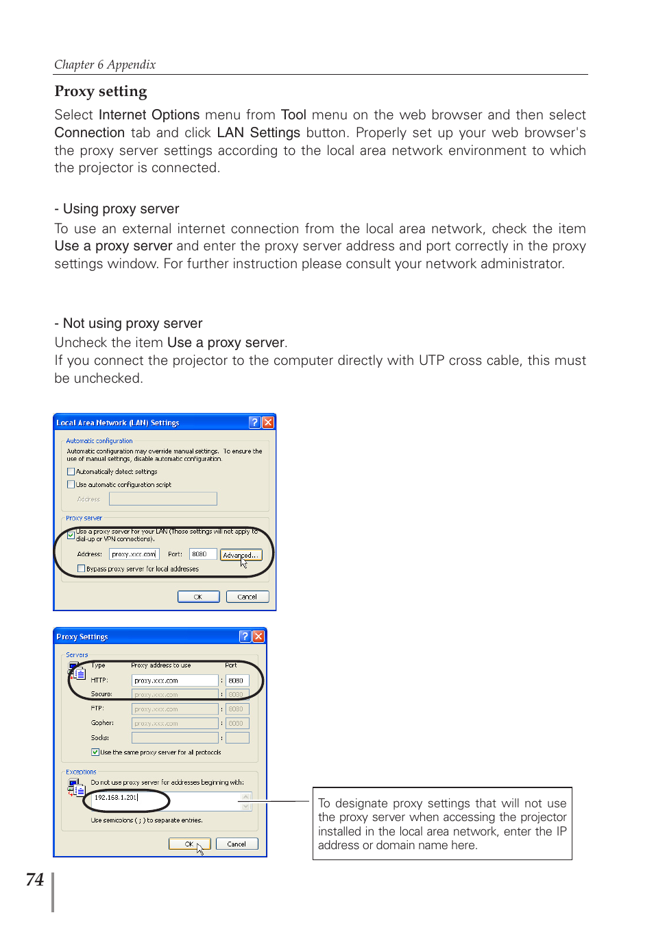 Sanyo PJ-Net Organizer Plus POA-PN40 User Manual | Page 74 / 86