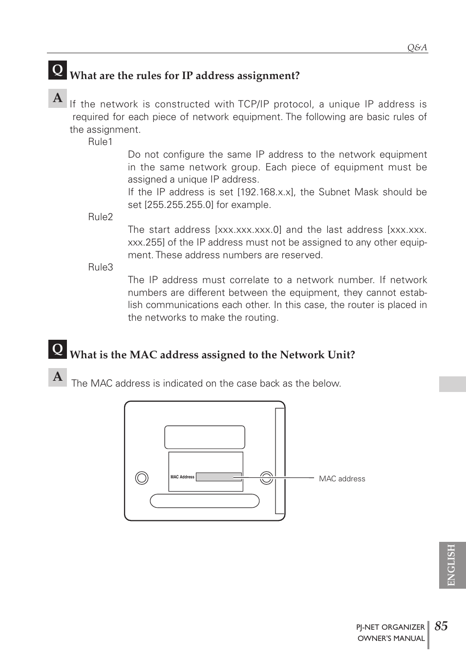 Sanyo PJ-Net Organizer Plus POA-PN40 User Manual | Page 85 / 86
