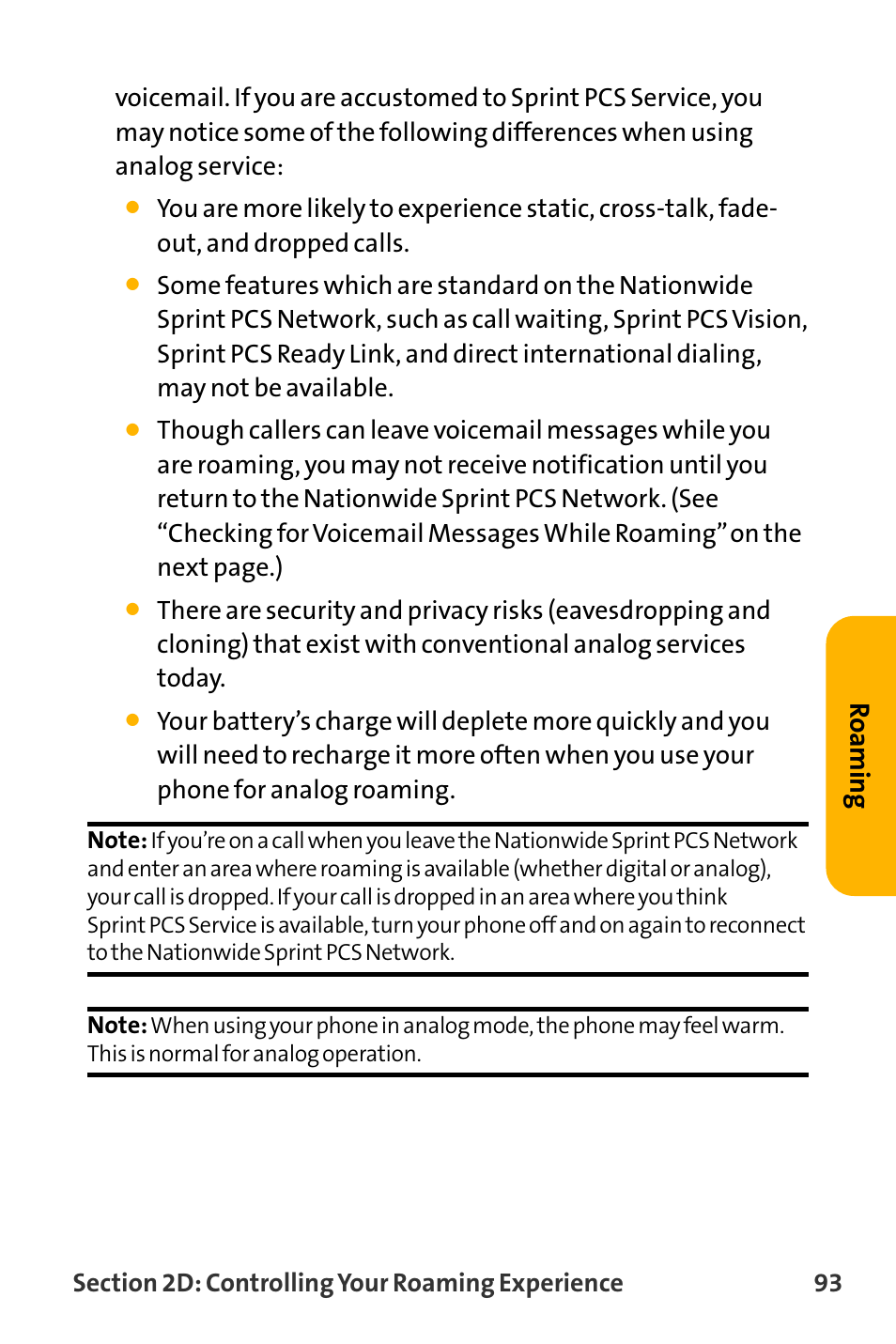 Roaming | Sanyo VL-2300 User Manual | Page 105 / 286