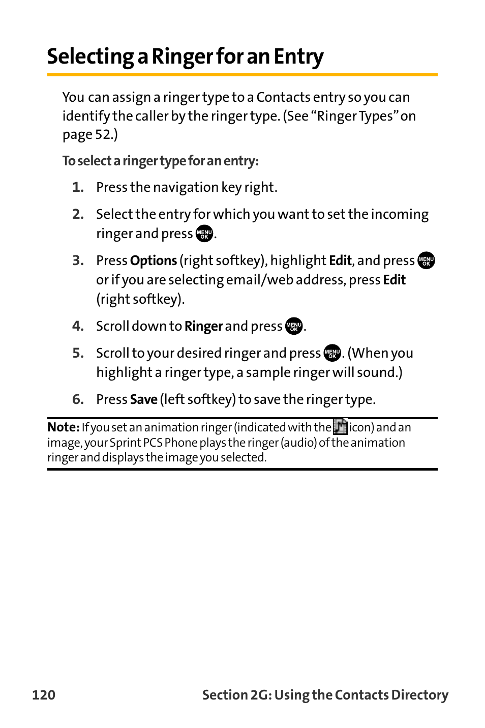 Selecting a ringer for an entry | Sanyo VL-2300 User Manual | Page 132 / 286