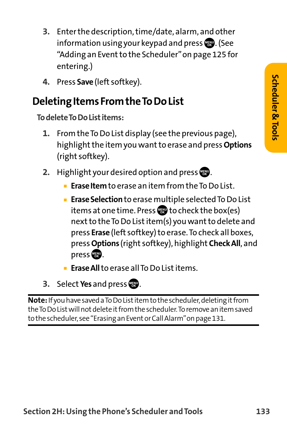 Deleting items from the to do list | Sanyo VL-2300 User Manual | Page 145 / 286