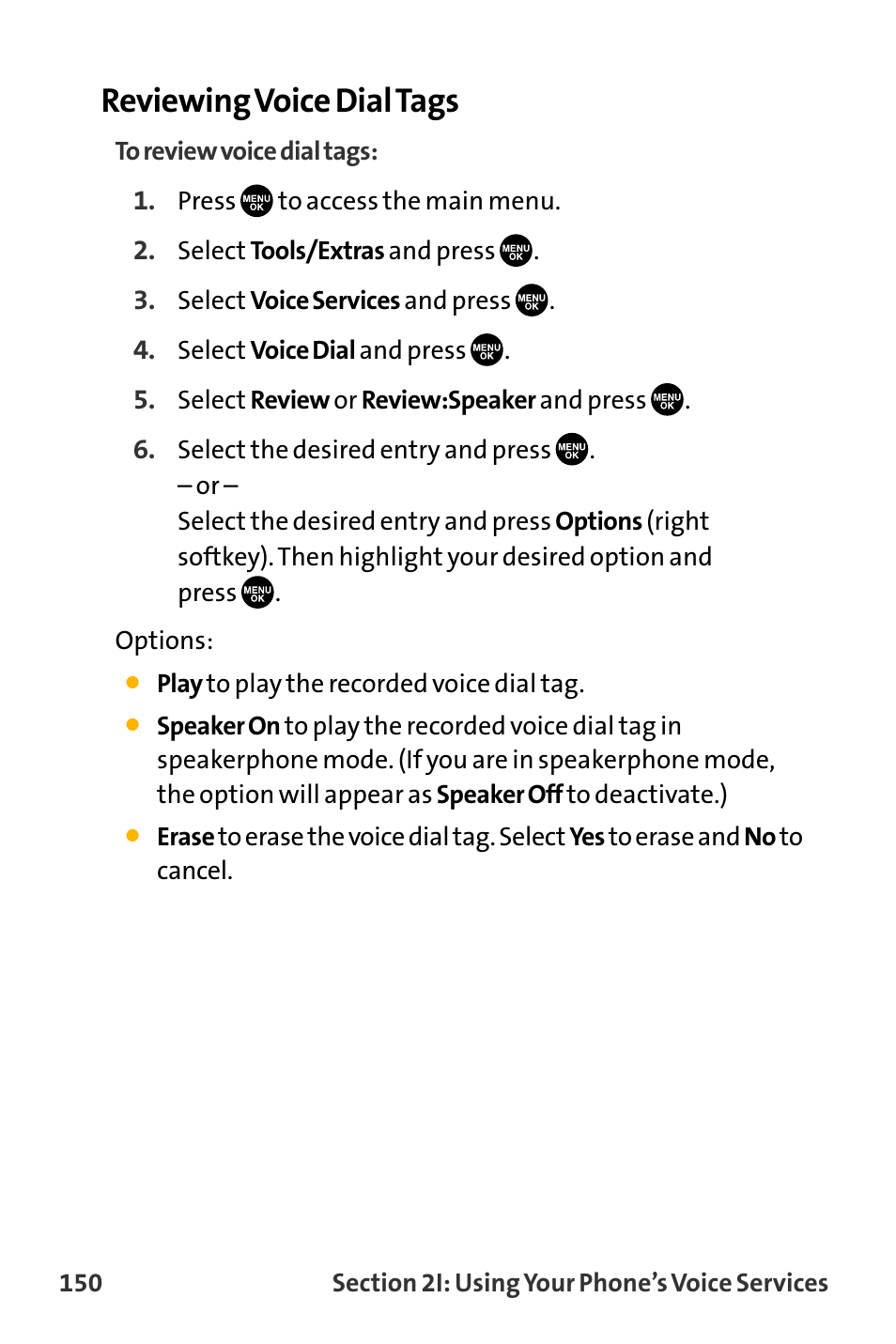 Reviewing voice dial tags | Sanyo VL-2300 User Manual | Page 162 / 286