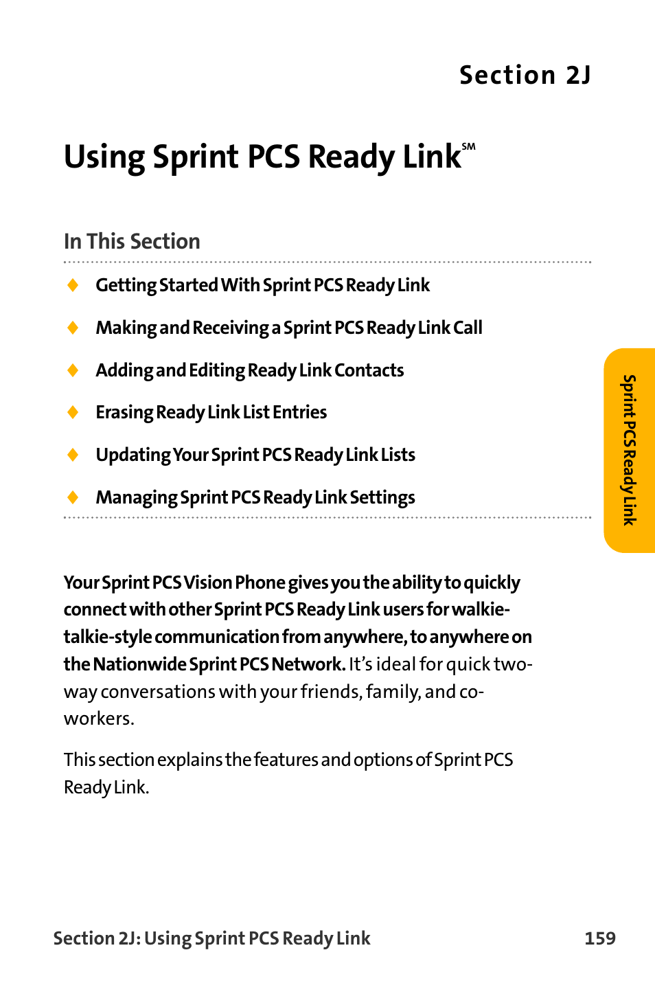 Using sprint pcs ready link | Sanyo VL-2300 User Manual | Page 171 / 286