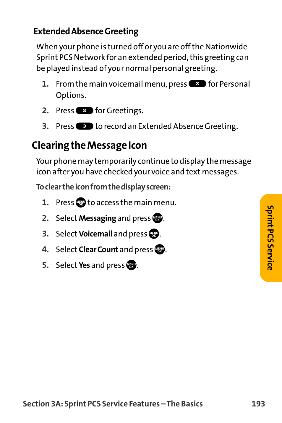 Clearing the message icon | Sanyo VL-2300 User Manual | Page 205 / 286