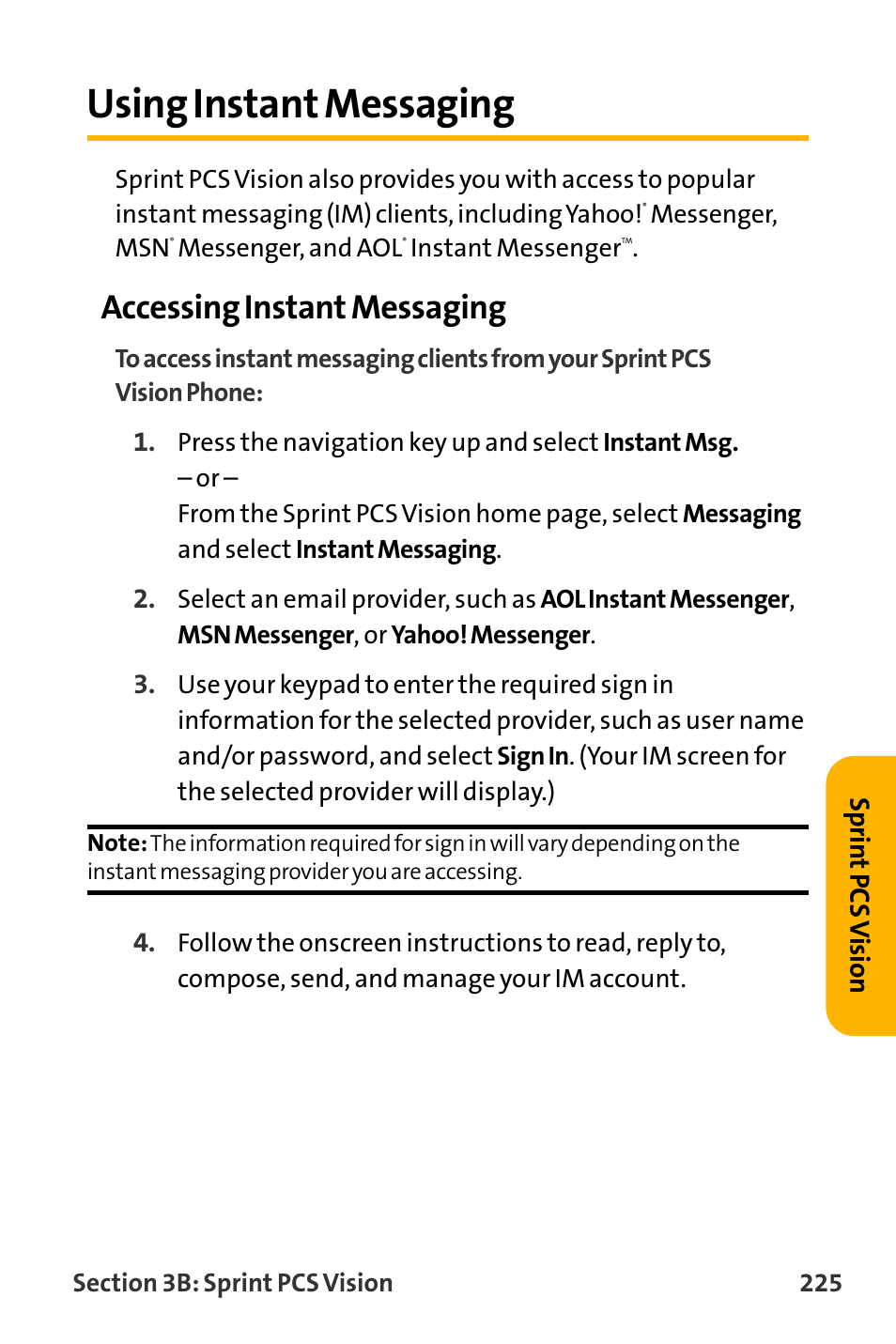 Using instant messaging, Accessing instant messaging | Sanyo VL-2300 User Manual | Page 237 / 286