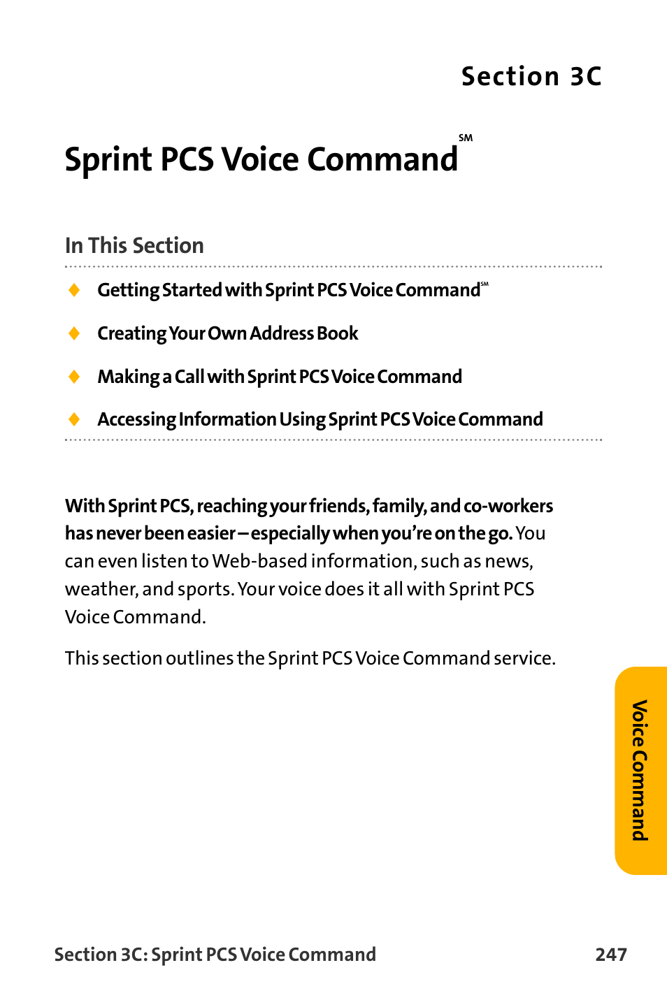 Sprint pcs voice command | Sanyo VL-2300 User Manual | Page 259 / 286