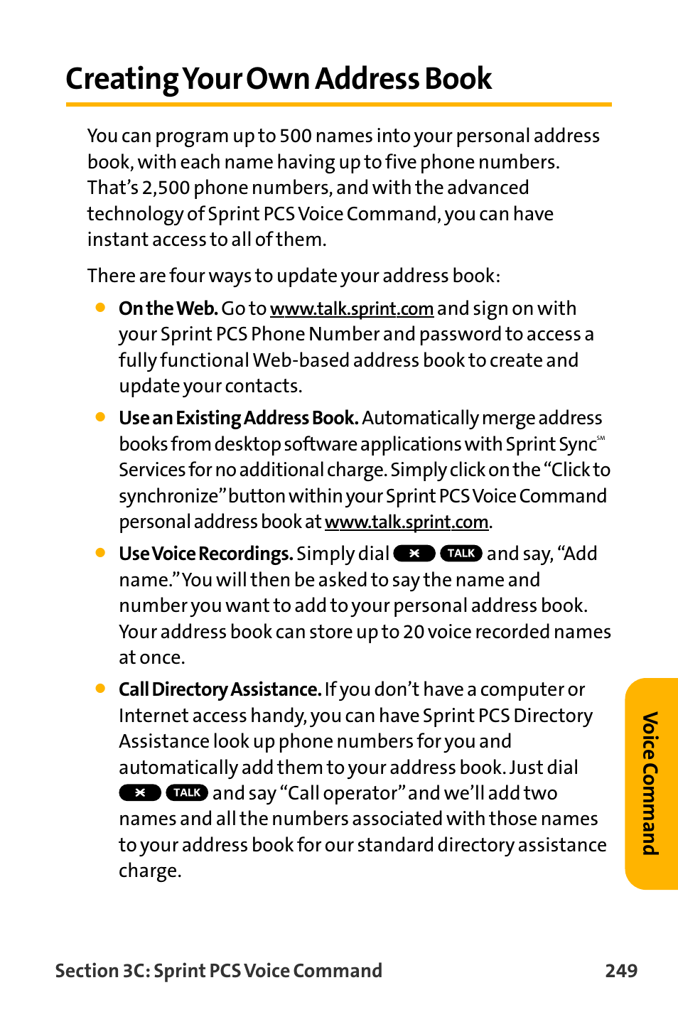 Creating your own address book | Sanyo VL-2300 User Manual | Page 261 / 286