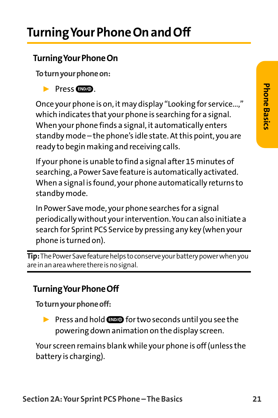 Turning your phone on and off | Sanyo VL-2300 User Manual | Page 33 / 286
