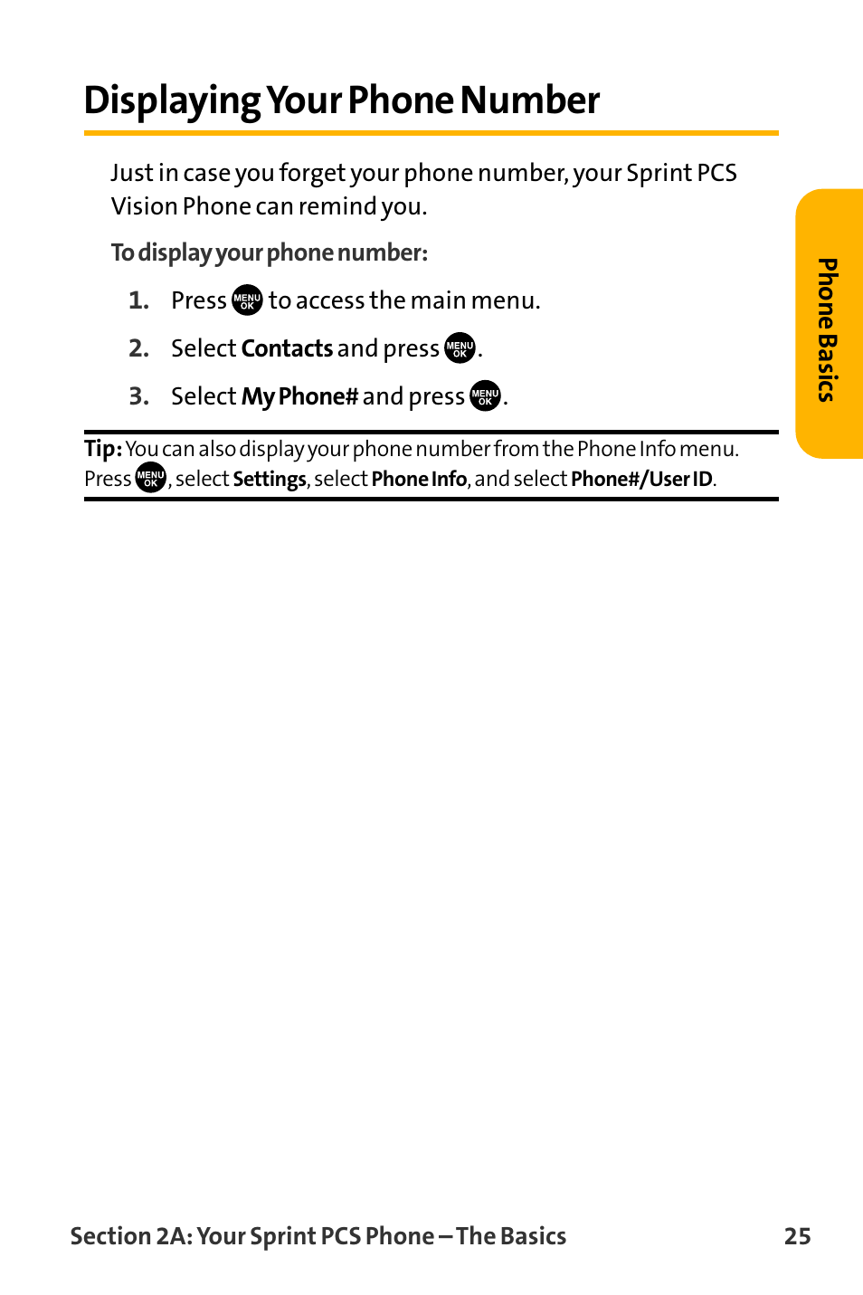 Displaying your phone number, Displayingyour phone number | Sanyo VL-2300 User Manual | Page 37 / 286