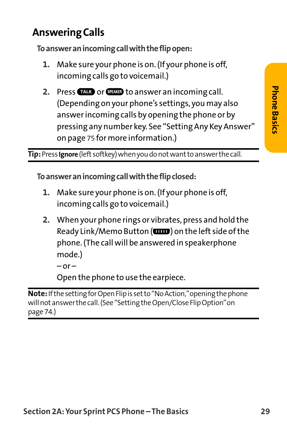 Answering calls | Sanyo VL-2300 User Manual | Page 41 / 286