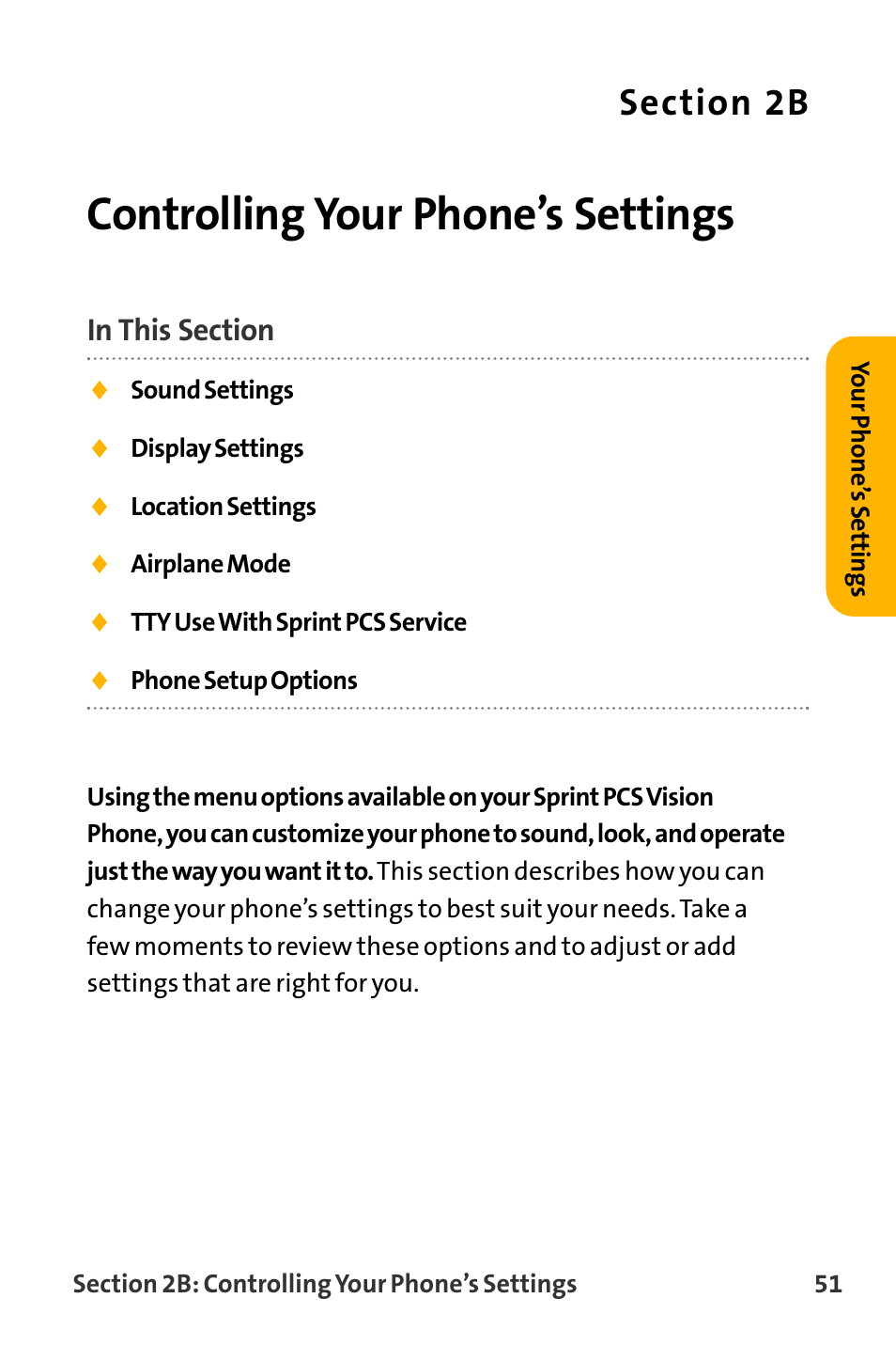 Controlling your phone’s set, Controlling your phone’s settings | Sanyo VL-2300 User Manual | Page 63 / 286