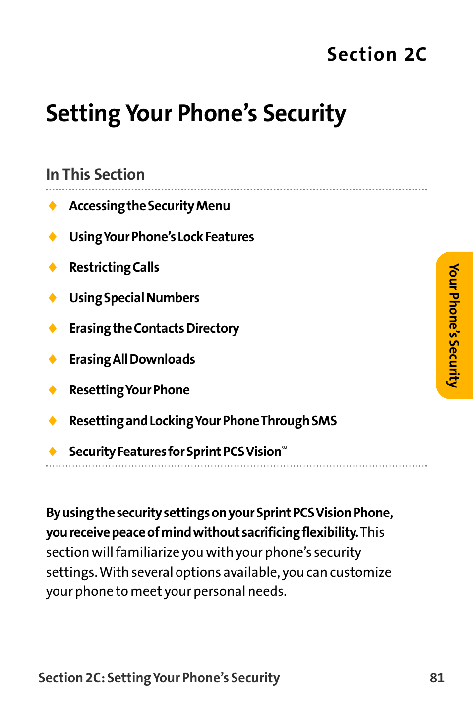 Setting your phone’s security | Sanyo VL-2300 User Manual | Page 93 / 286