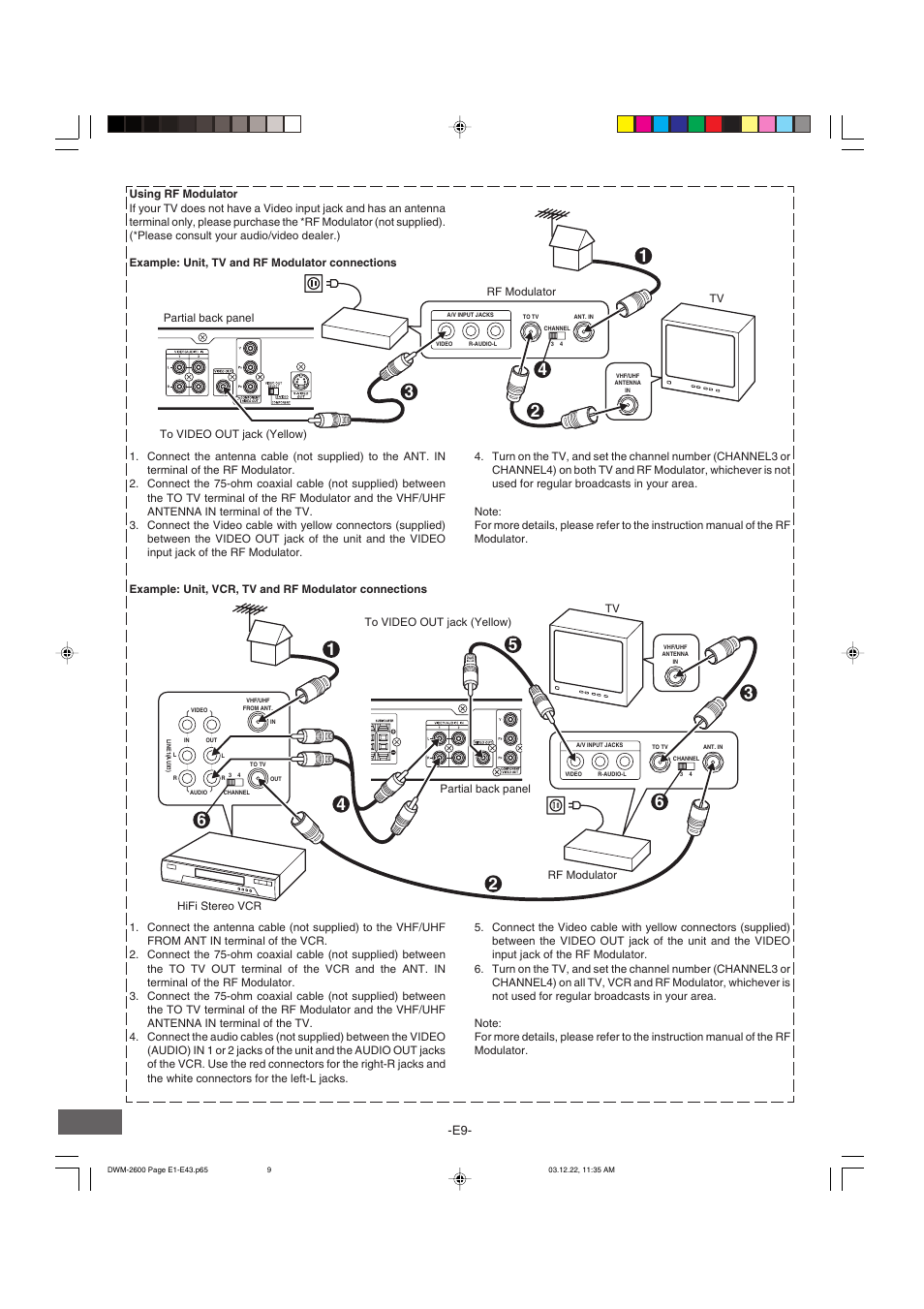 Sanyo DWM-2600 User Manual | Page 10 / 44