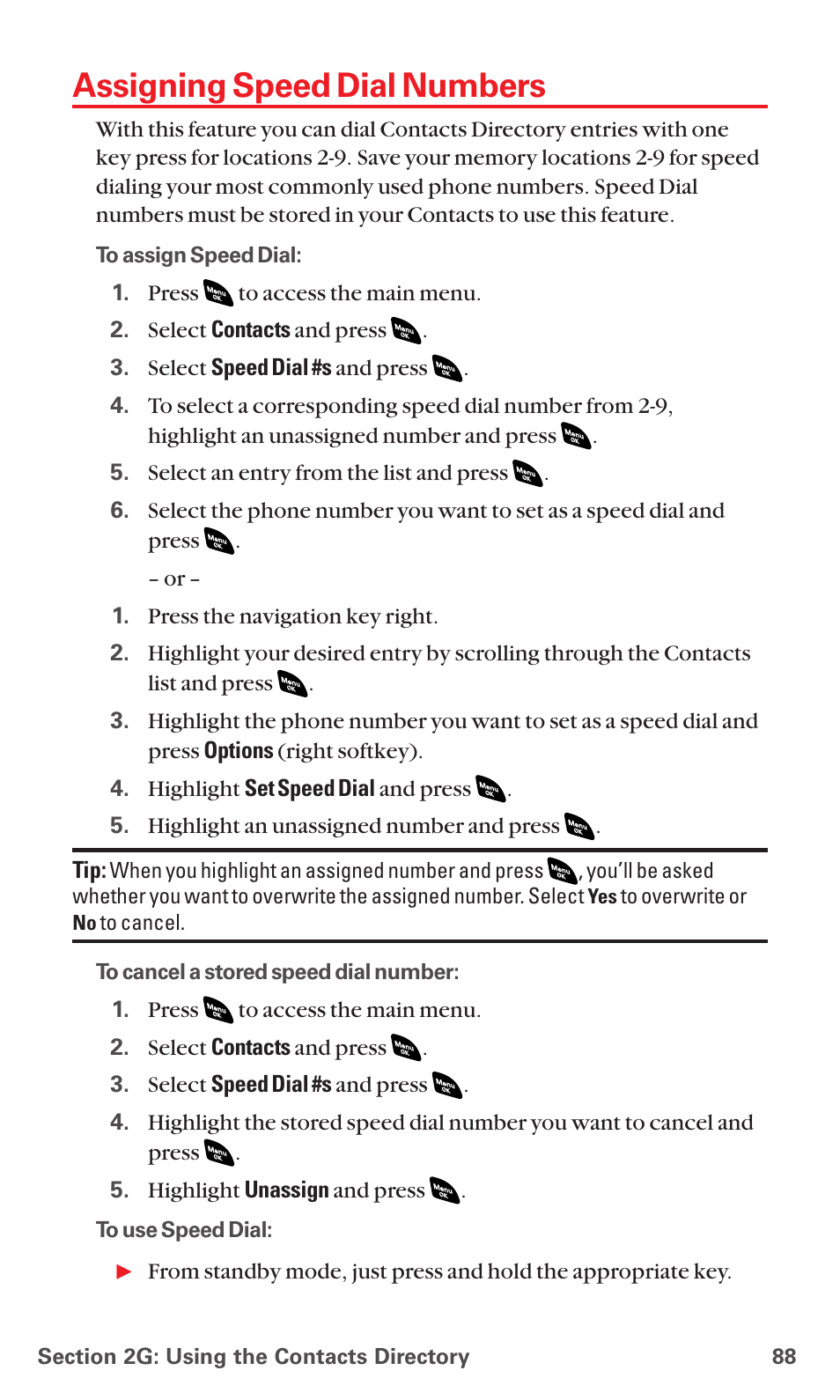Assigning speed dial numbers | Sanyo RL 4920 User Manual | Page 100 / 258