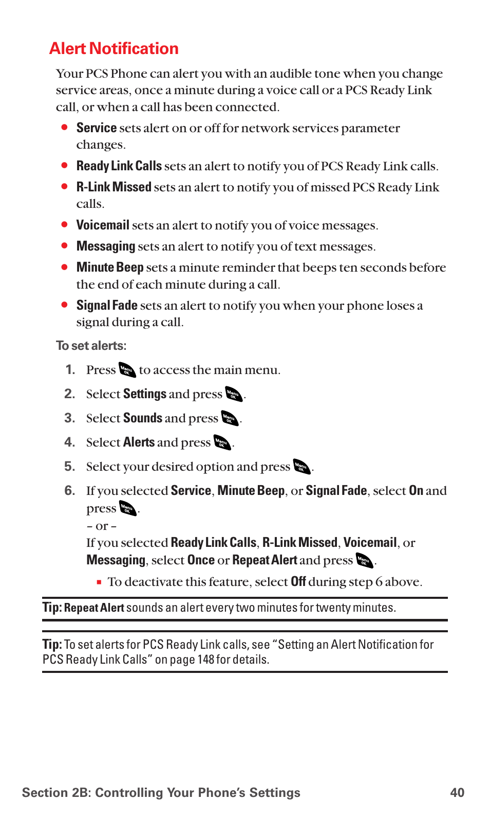 Alert notification | Sanyo RL 4920 User Manual | Page 52 / 258