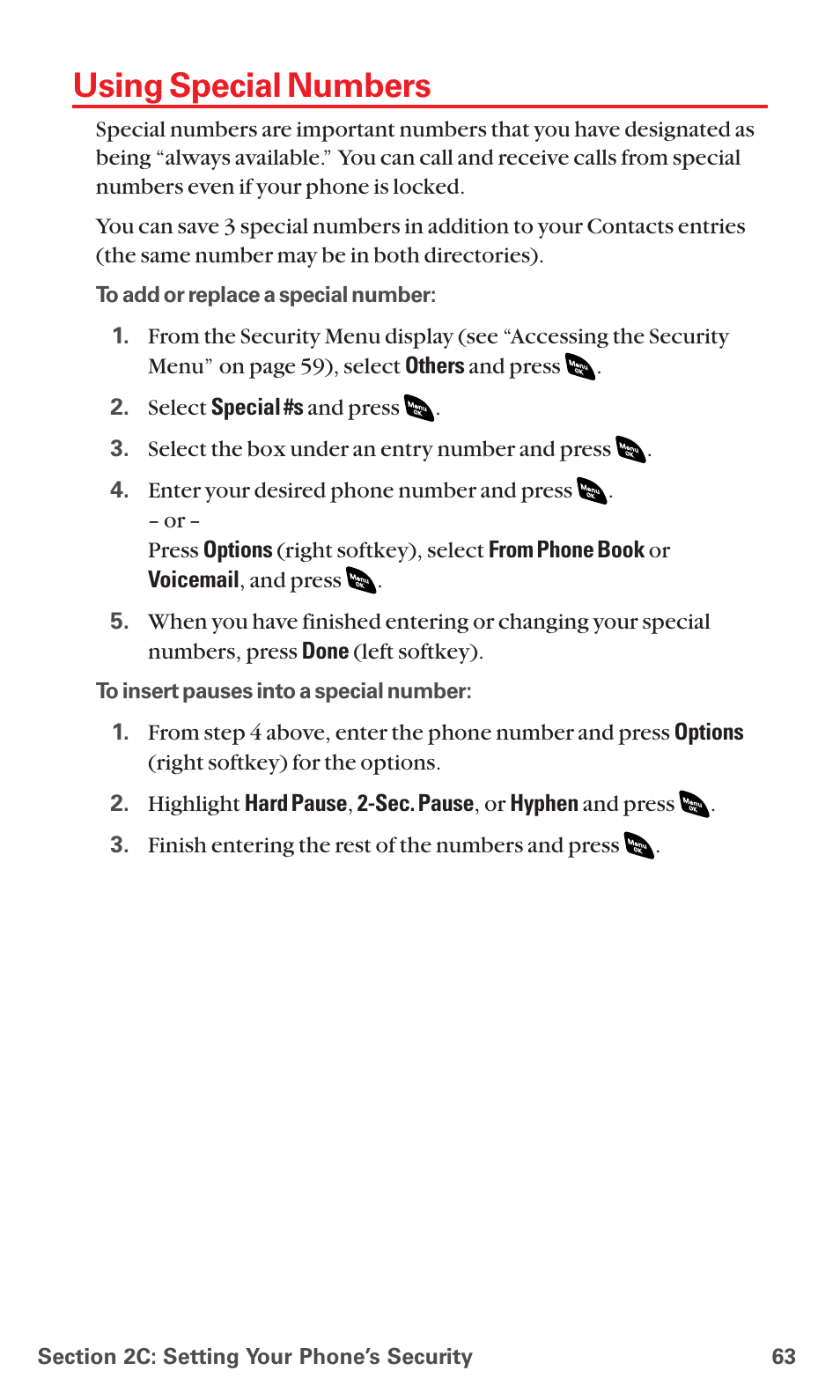 Using special numbers | Sanyo RL 4920 User Manual | Page 75 / 258