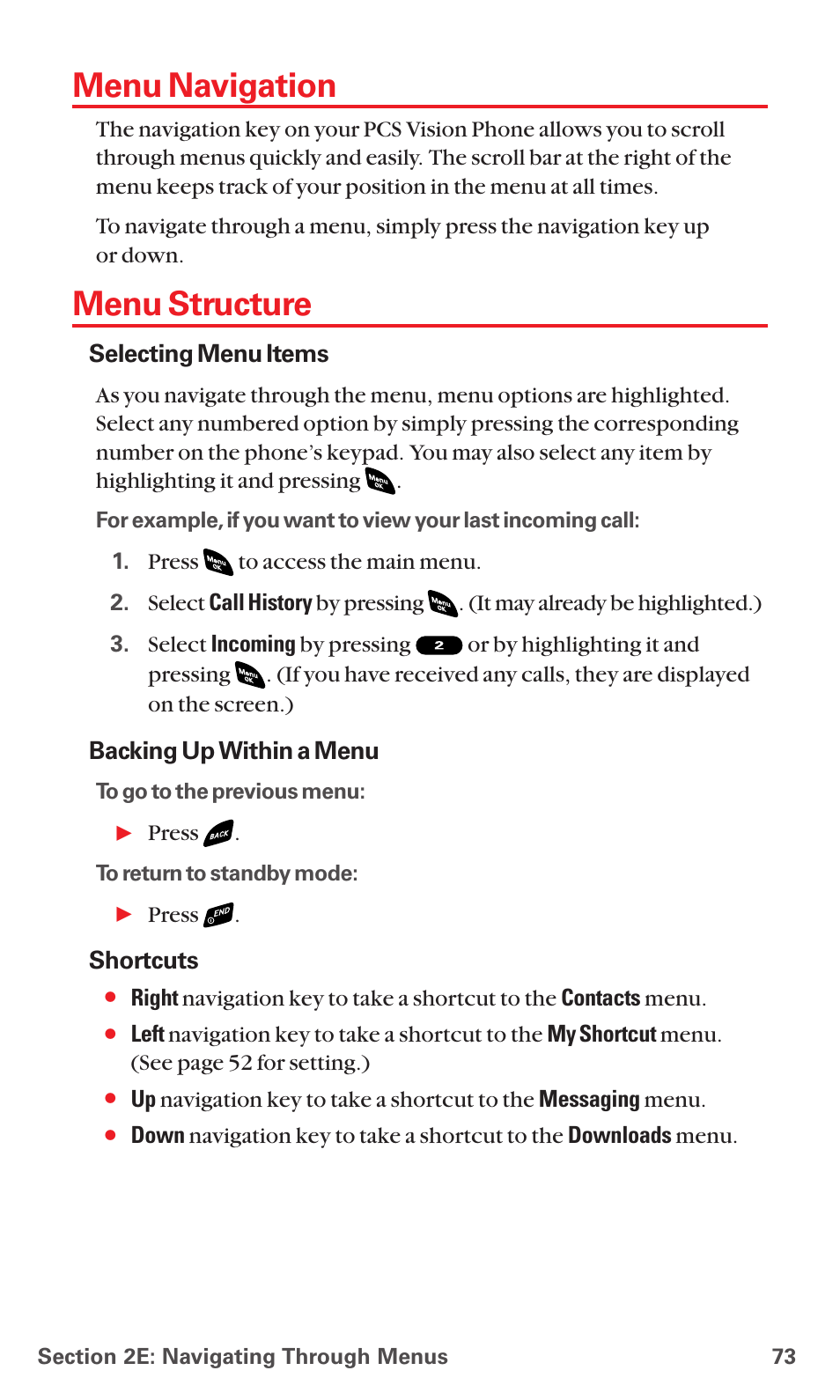 Menu navigation, Menu structure | Sanyo RL 4920 User Manual | Page 85 / 258