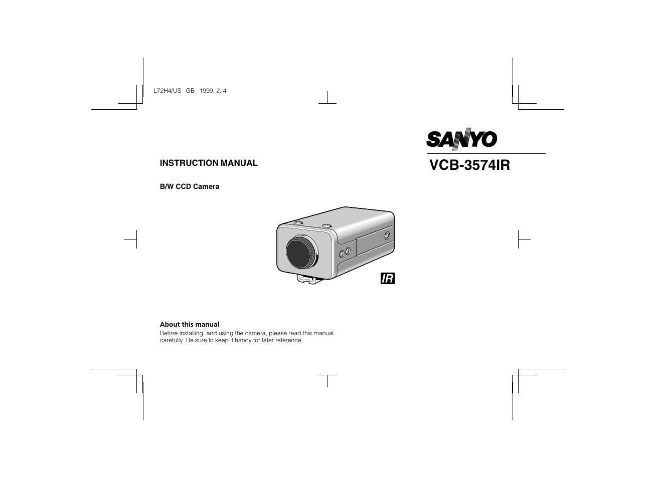 Sanyo VCB-3574IR User Manual | 16 pages