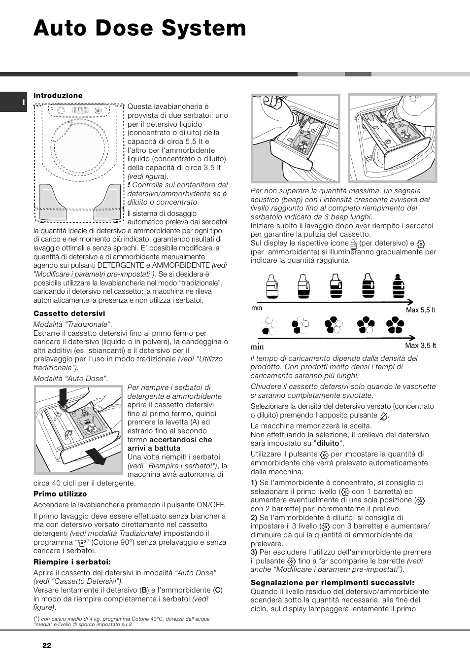 Auto dose system | Hotpoint Ariston AQLF8F 292 U User Manual | Page 22 / 64