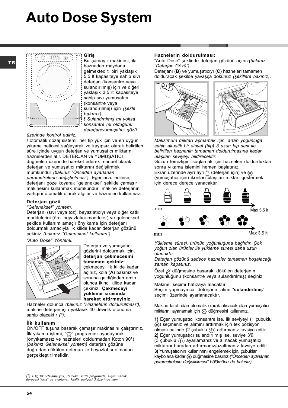 Auto dose system | Hotpoint Ariston AQLF8F 292 U User Manual | Page 54 / 64