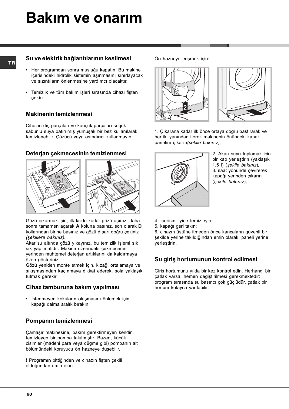 Bakým ve onarým | Hotpoint Ariston AQLF8F 292 U User Manual | Page 60 / 64