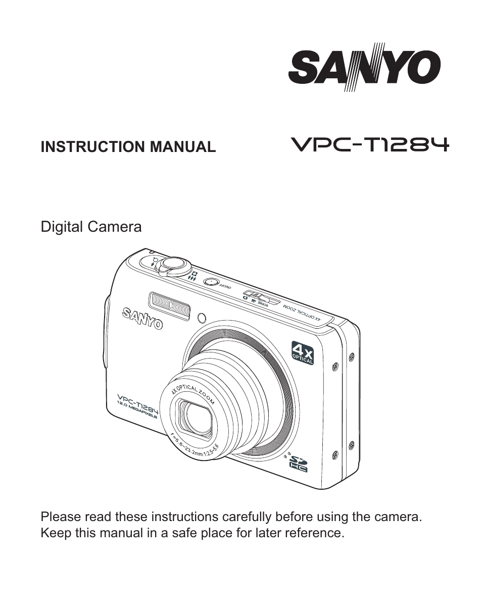 Sanyo VPC-T1284 User Manual | 48 pages