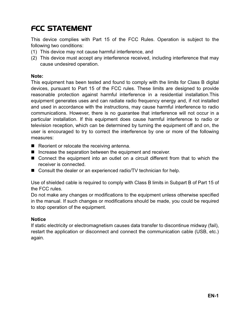 Fcc statement | Sanyo VPC-T1284 User Manual | Page 2 / 48