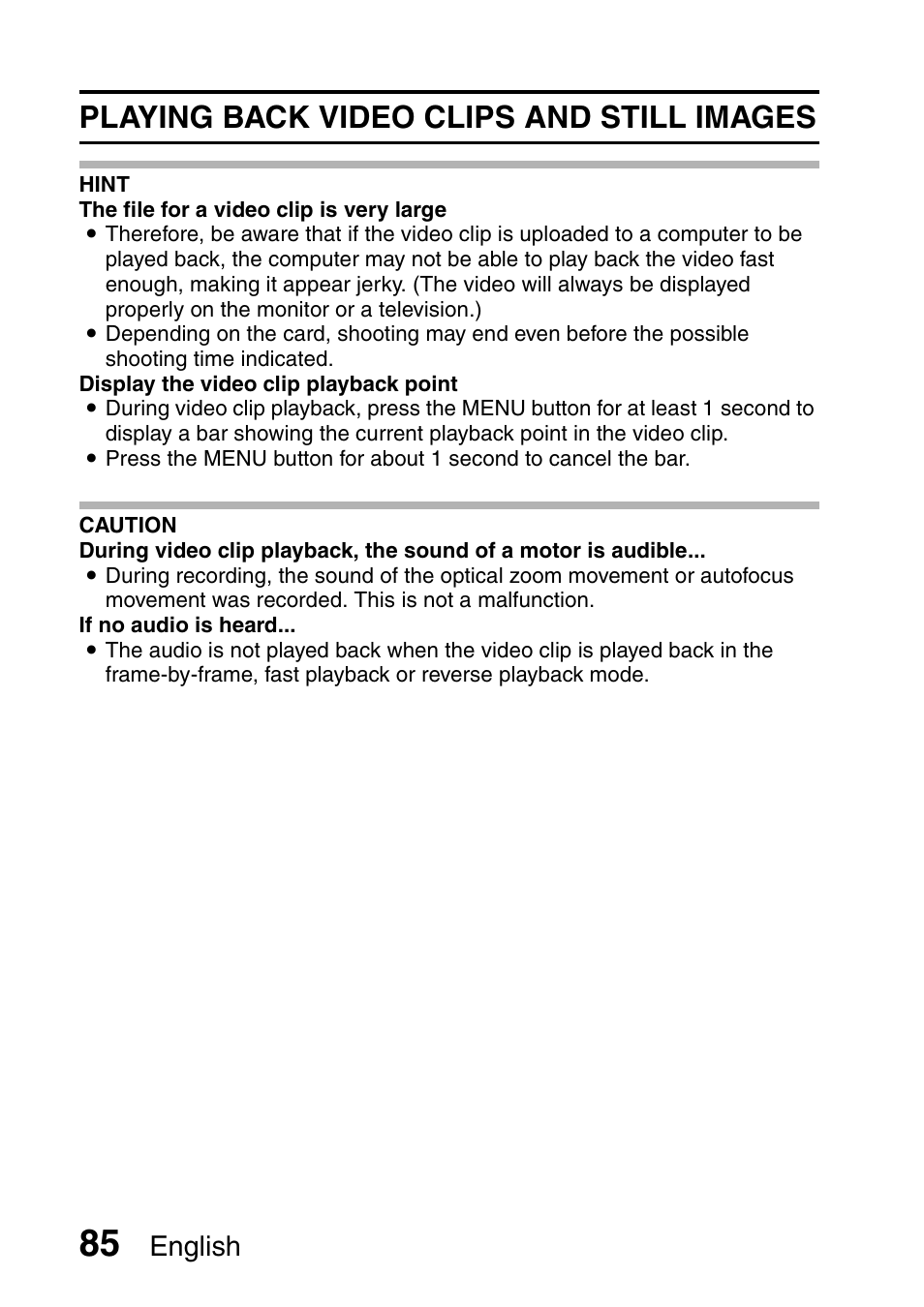 Playing back video clips and still images, English | Sanyo Xacti VPC-HD1000 User Manual | Page 102 / 243