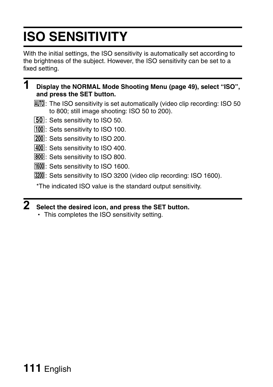 Iso sensitivity | Sanyo Xacti VPC-HD1000 User Manual | Page 128 / 243