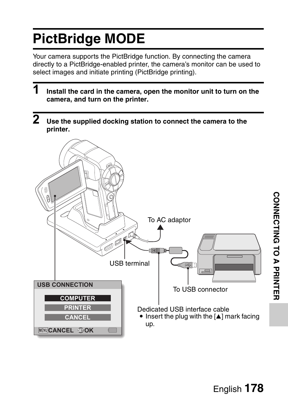 Pictbridge mode, English | Sanyo Xacti VPC-HD1000 User Manual | Page 195 / 243