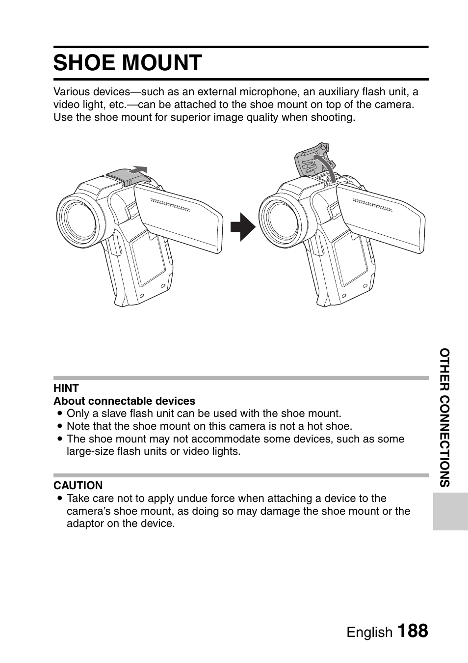 Shoe mount | Sanyo Xacti VPC-HD1000 User Manual | Page 205 / 243