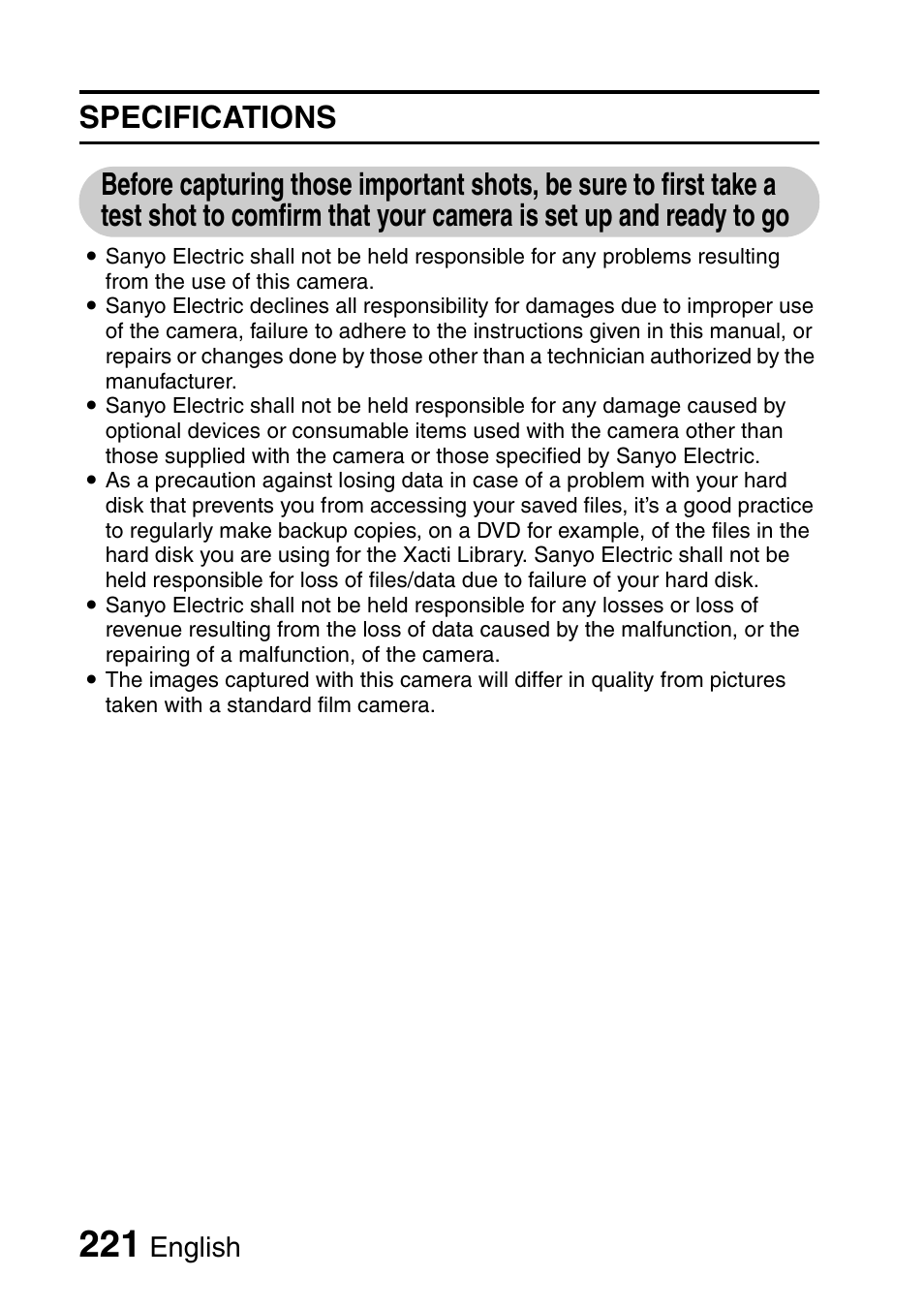 English | Sanyo Xacti VPC-HD1000 User Manual | Page 238 / 243
