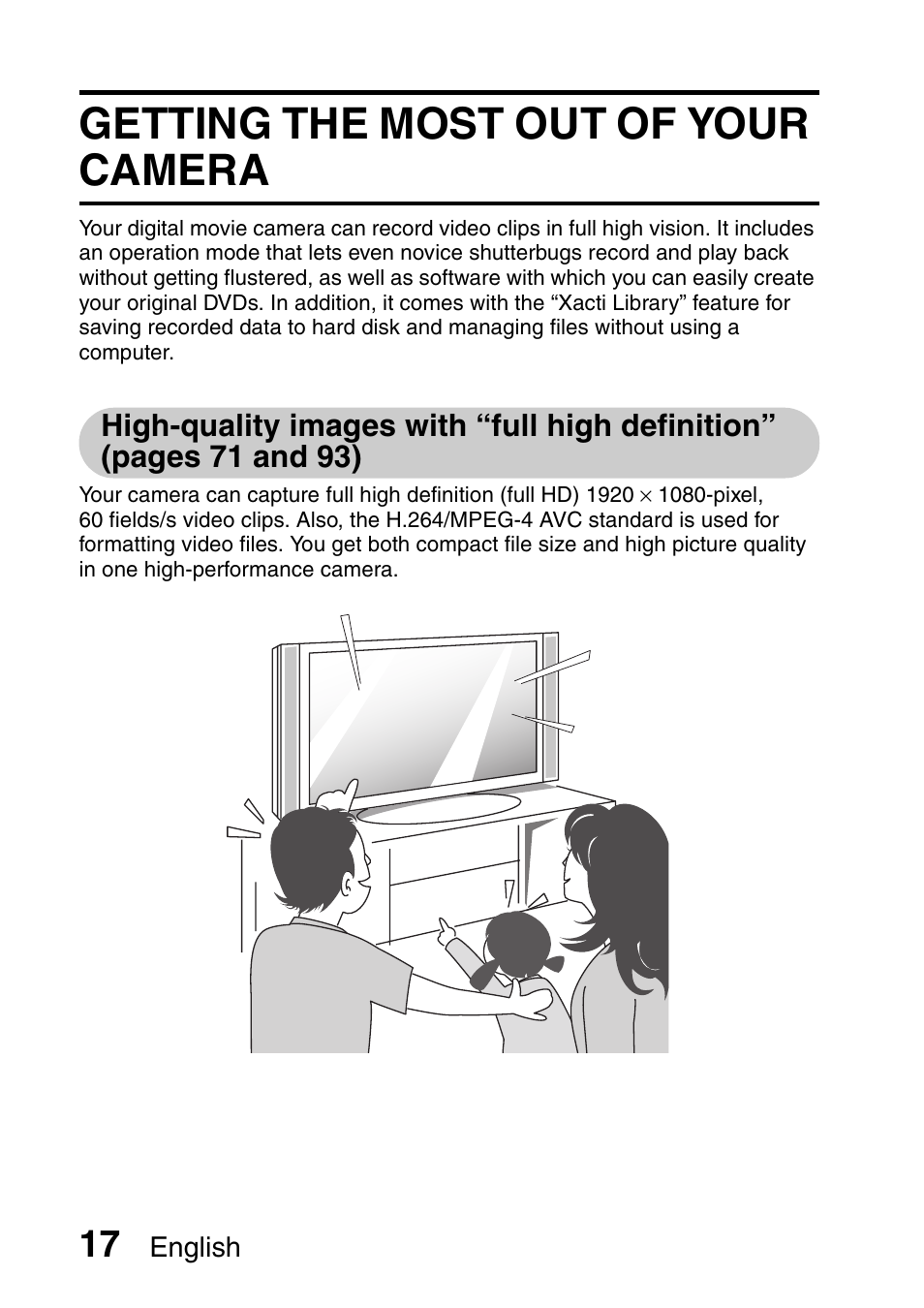 Getting the most out of your camera | Sanyo Xacti VPC-HD1000 User Manual | Page 34 / 243