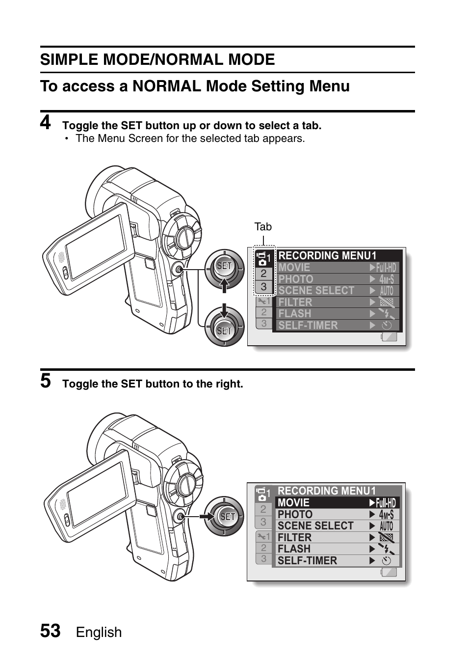English | Sanyo Xacti VPC-HD1000 User Manual | Page 70 / 243