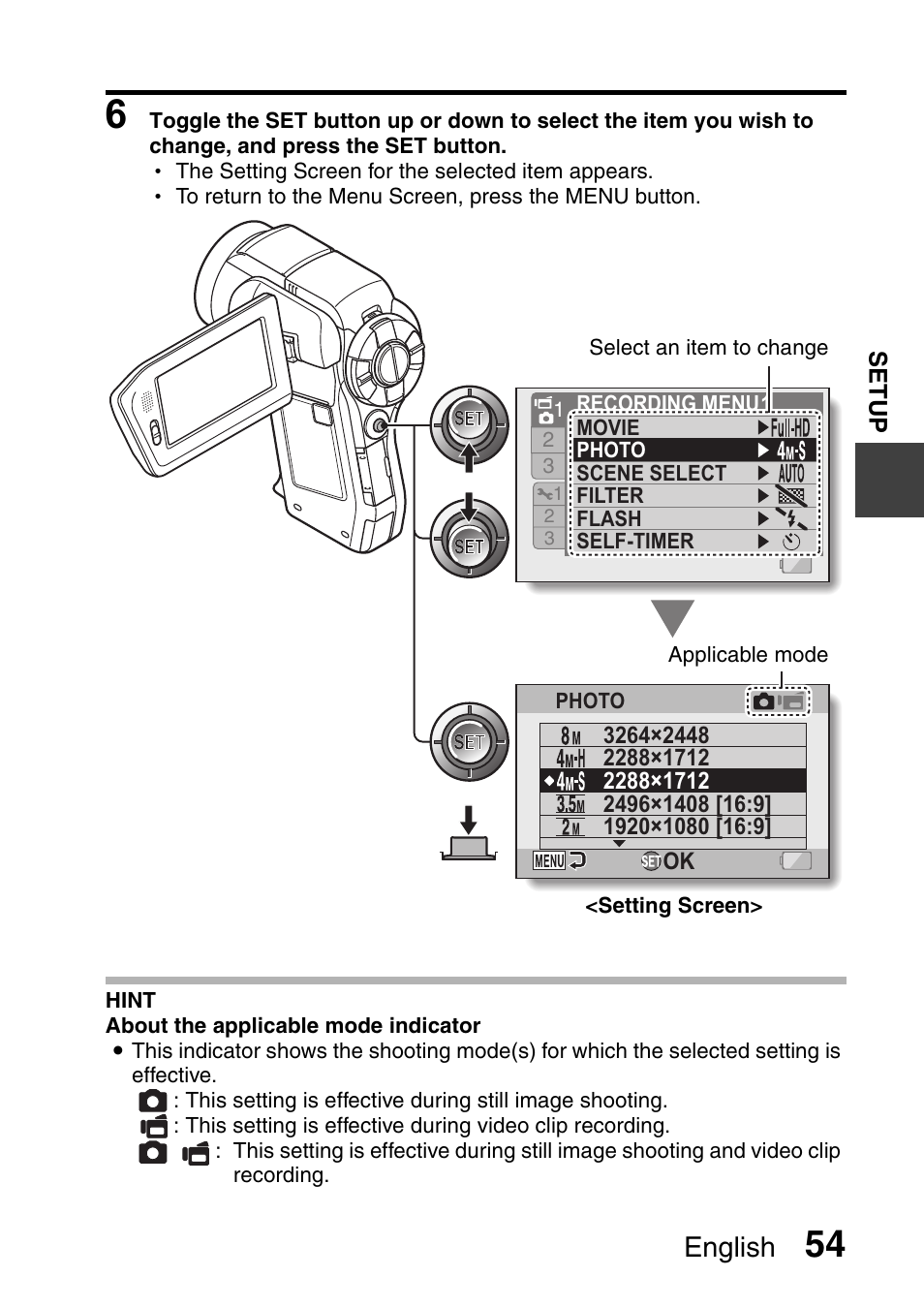 English | Sanyo Xacti VPC-HD1000 User Manual | Page 71 / 243